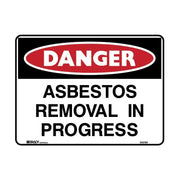 Brady Danger Sign - Asbestos Removal In Progress - AIMS Industrial Supplies