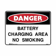 Brady Danger Sign - Battery Charging Area No Smoking - AIMS Industrial Supplies