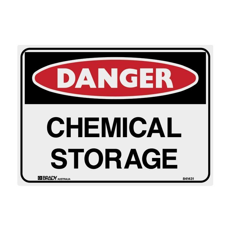Brady Danger Sign - Chemical Storage - AIMS Industrial Supplies