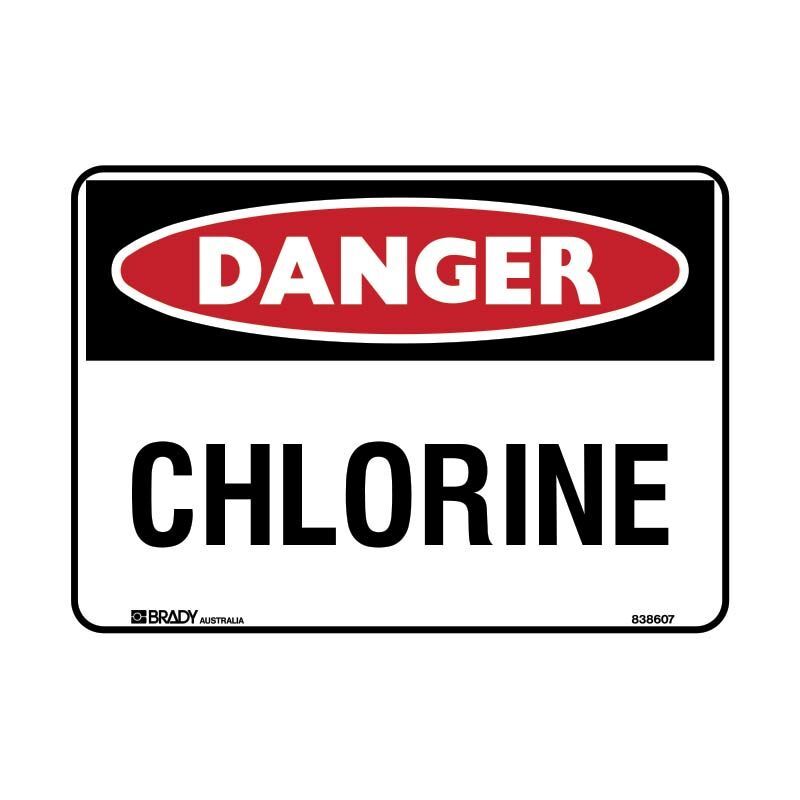 Brady Danger Sign - Chlorine - AIMS Industrial Supplies