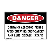 Brady Danger Sign - Contains Asbestos Fibres - AIMS Industrial Supplies