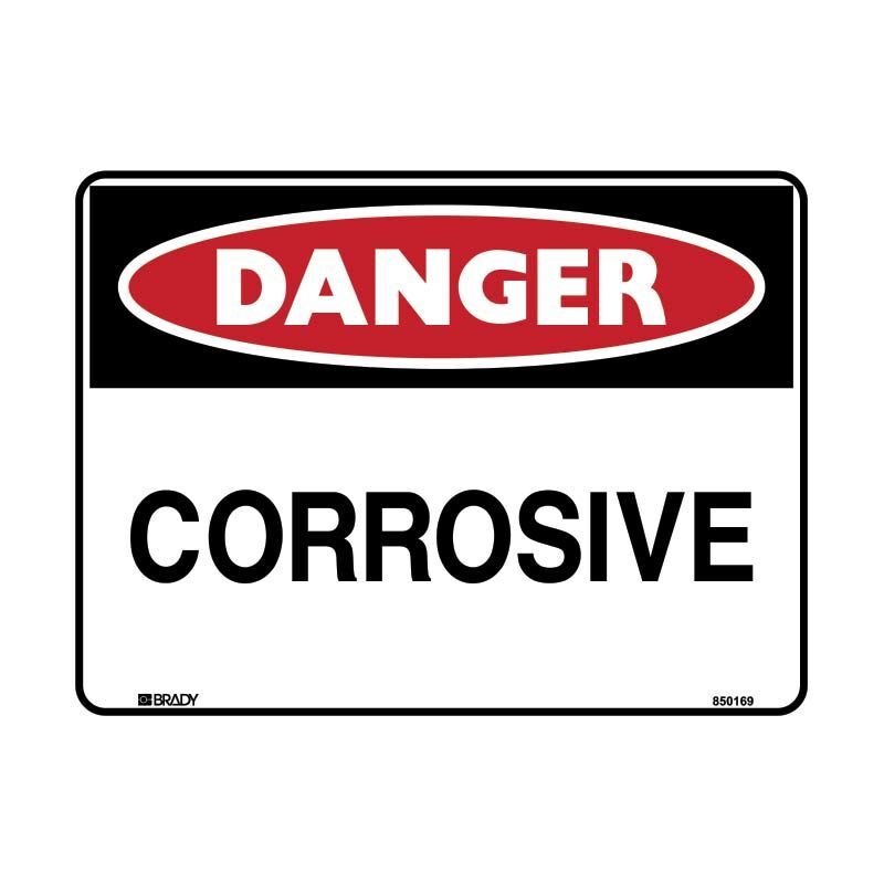 Brady Danger Sign - Corrosive - AIMS Industrial Supplies