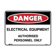 Brady Danger Sign - Electrical Equipment.. 125 x 90mm - 5/Pack Sticker