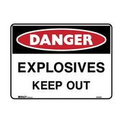 Brady Danger Sign - Explosives Keep Out - AIMS Industrial Supplies