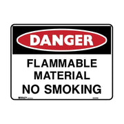 Brady Danger Sign - Flammable Material No Smoking - AIMS Industrial Supplies