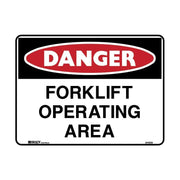 Brady Danger Sign - Forklift Operating Area - AIMS Industrial Supplies