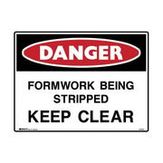 Brady Danger Sign - Formwok Being Stripped Keep Clear - AIMS Industrial Supplies
