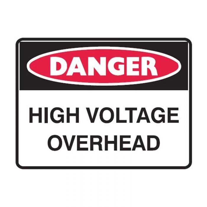 Brady Danger Sign - High Voltage Overhead - AIMS Industrial Supplies
