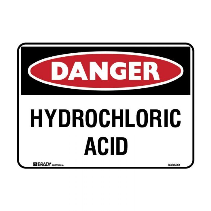 Brady Danger Sign - Hydrochloric Acid - AIMS Industrial Supplies
