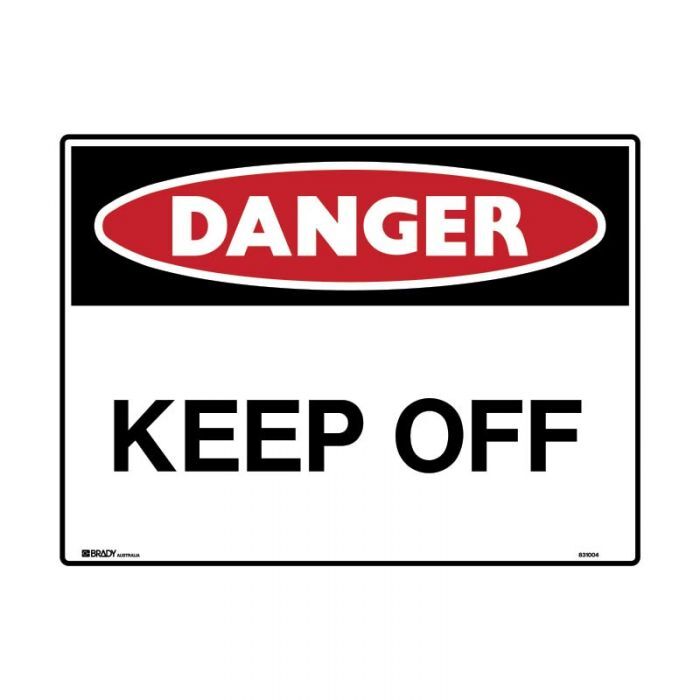Brady Danger Sign - Keep Out 300 x 225mm Metal (Colorbond Steel)