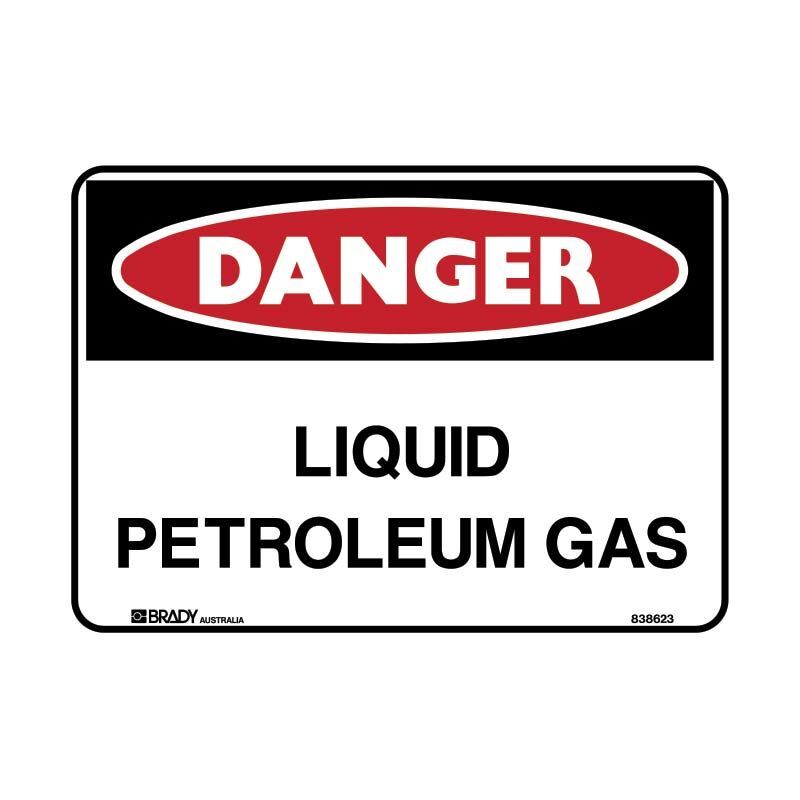 Brady Danger Sign - Liquid Petroleum Gas 450 x 300mm Polypropylene