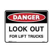 Brady Danger Sign - Look Out For Lift Trucks - AIMS Industrial Supplies