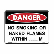 Brady Danger Sign - No Smoking Or Naked Flames Within - AIMS Industrial Supplies