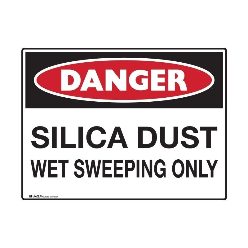 Brady Danger Sign - Silica Dust - AIMS Industrial Supplies