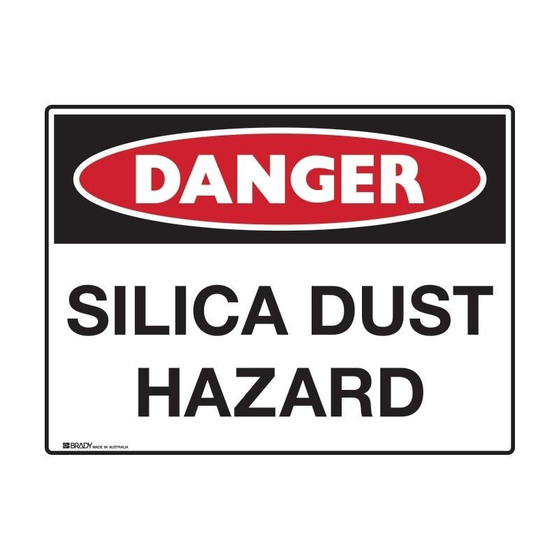 Brady Danger Sign - Silica Dust - AIMS Industrial Supplies