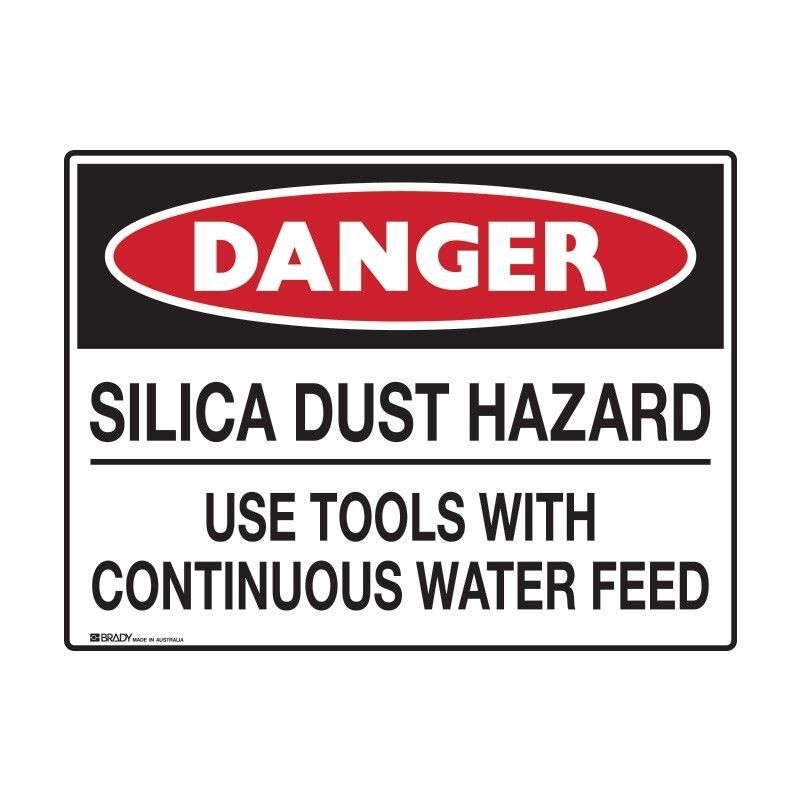 Brady Danger Sign - Silica Dust - AIMS Industrial Supplies