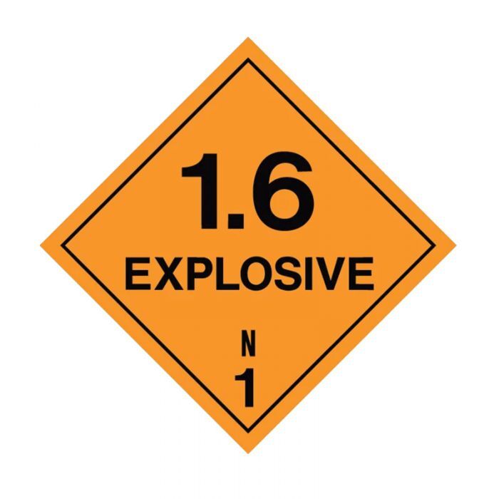 Brady Dangerous Goods Label - 50mm Sq. - Vinyl - AIMS Industrial Supplies