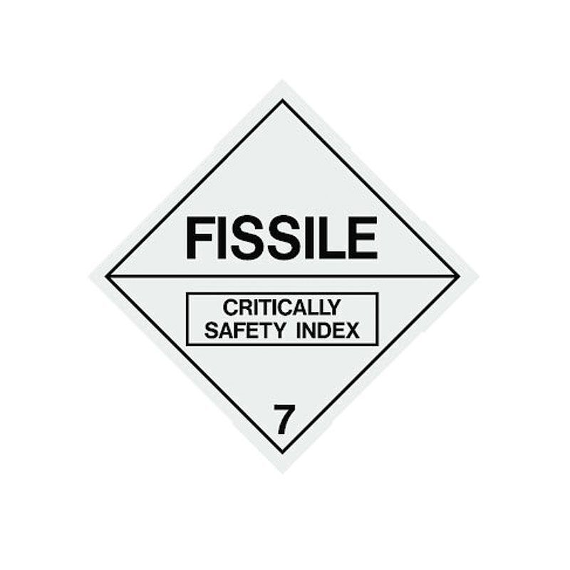 Brady Dangerous Goods Label - Fissile 7 200 x 200mm Self Adhesive Vinyl, 10/Pack