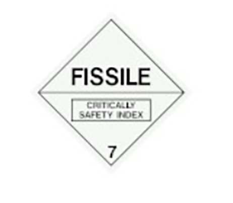 Brady Dangerous Goods Label - Fissile 7 250 x 250mm Poly