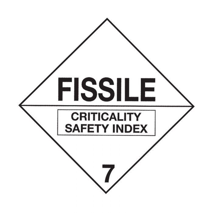 Brady Dangerous Goods Label - Fissile 7 270 x 270mm Metal