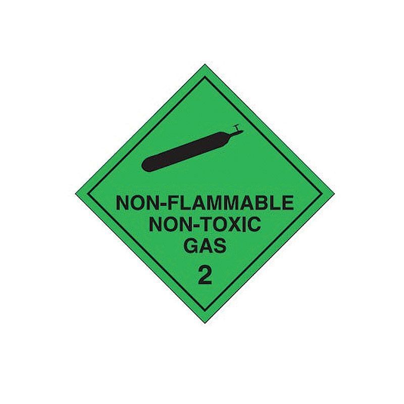 Brady Dangerous Goods Label - Non-Flammable Non-Toxic (Black) 270 x 270mm Metal