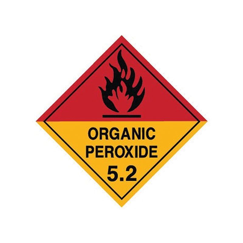 Brady Dangerous Goods Label - Organic Peroxide 5.2 (Black) 250 x 250mm Self Adhesive Vinyl