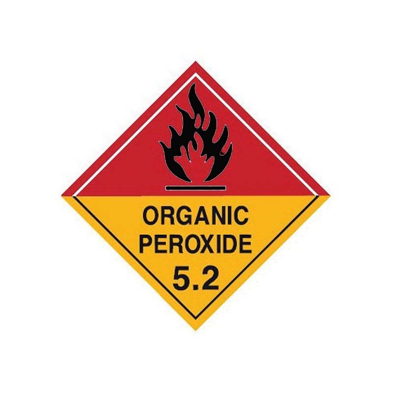 Brady Dangerous Goods Label - Organic Peroxide 5.2 (Black) 270 x 270mm Poly