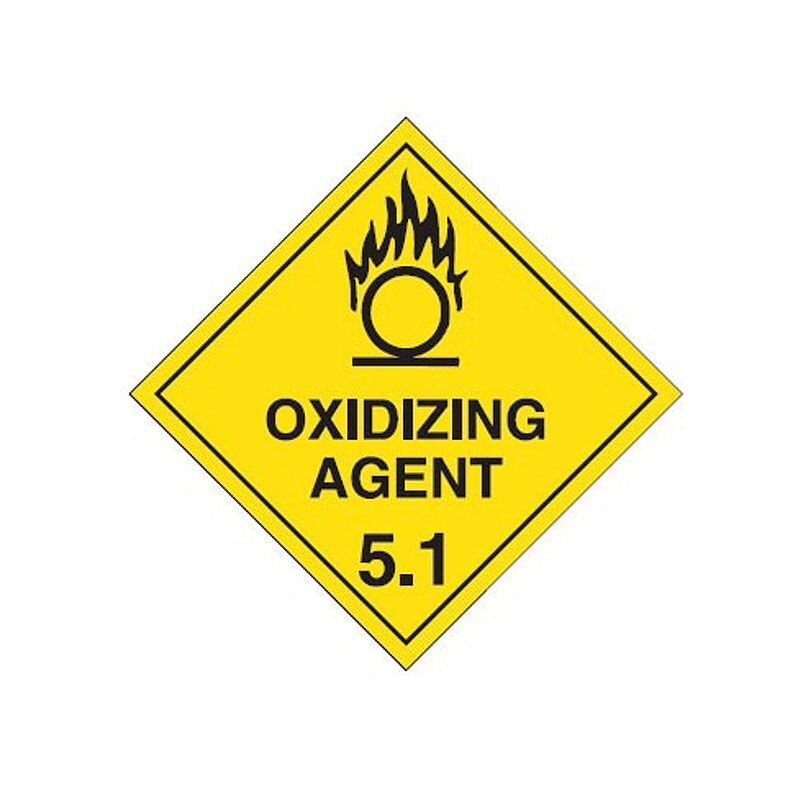 Brady Dangerous Goods Label - Oxidizing Agent 5.1 250 x 250mm Poly
