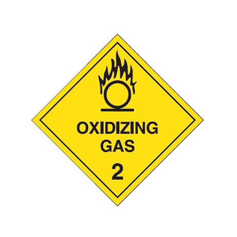 Brady Dangerous Goods Label - Oxidizing Gas 2 270 x 270mm Poly