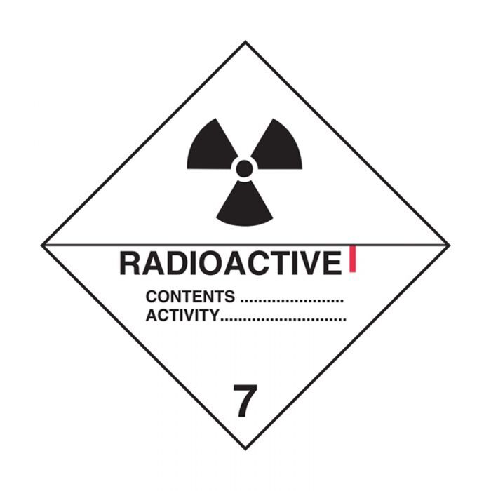 Brady Dangerous Goods Label - Radioactive I 7 250 x 250mm Poly