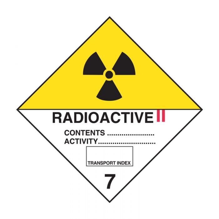 Brady Dangerous Goods Label - Radioactive II 7 250 x 250mm Poly