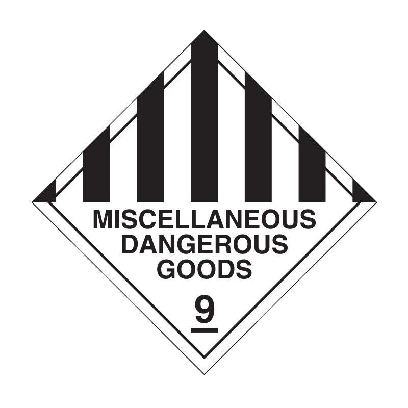 Brady Dangerous Goods Labels - Miscellaneous Dangerous Goods 9 270 x 270mm Poly