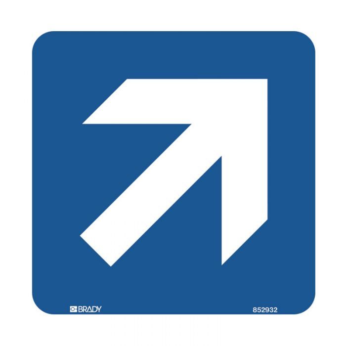 Brady Diagonal Arrow Symbol 150 x 150mm Self-Adhesive Vinyl