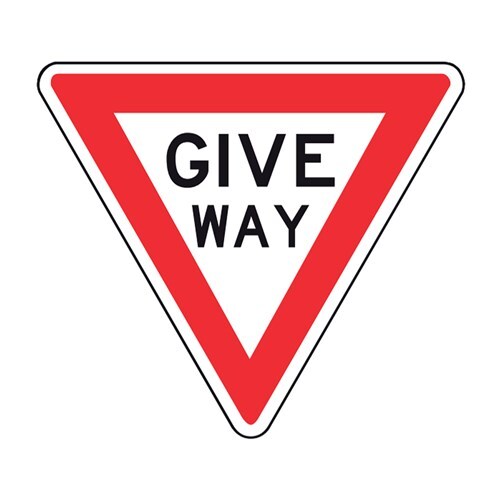 Brady Directional Traffic Sign - Give Way Triangular 750mm C1 Ref Al