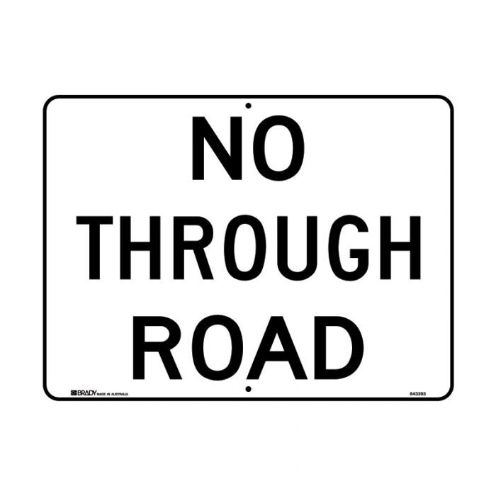 Brady Directional Traffic Sign - No Through Road 450 x 600mm C2 Ref Al