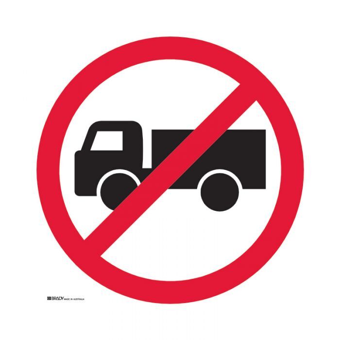 Brady Directional Traffic Sign - No Trucks 600 x 600mm C1 Ref Al
