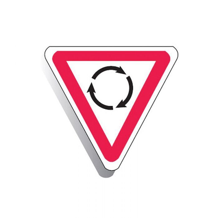 Brady Directional Traffic Sign - Round About 750mm C1 Ref Al