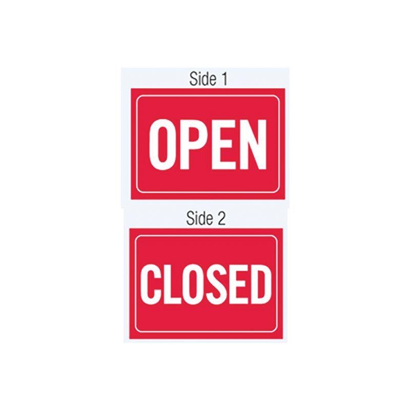 Brady Double Sided Sign - Open/ Closed 600 x 450mm Metal