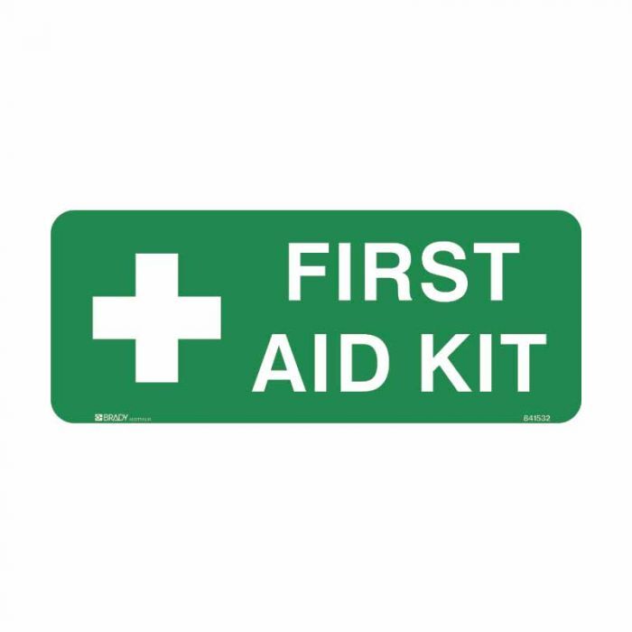 Brady Emergency Information Sign - First Aid Kit - AIMS Industrial Supplies