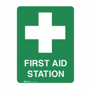 Brady Emergency Information Sign - First Aid Station - AIMS Industrial Supplies