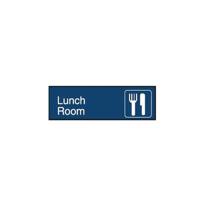 Brady Engraved Office Sign - Lunch Room + Symbol (Gravoply)1