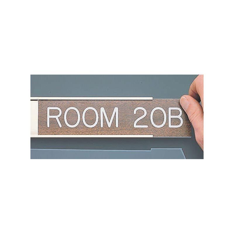 Brady Engraved Sign Holder, Silver - AIMS Industrial Supplies