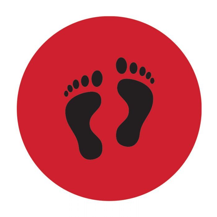 Brady Floor Marking Sign - Footprints - AIMS Industrial Supplies