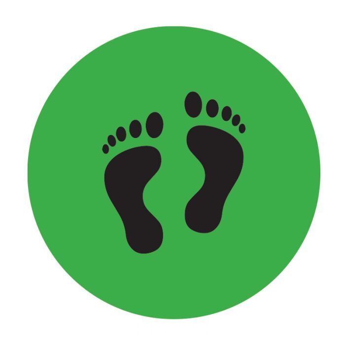 Brady Floor Marking Sign - Footprints - AIMS Industrial Supplies