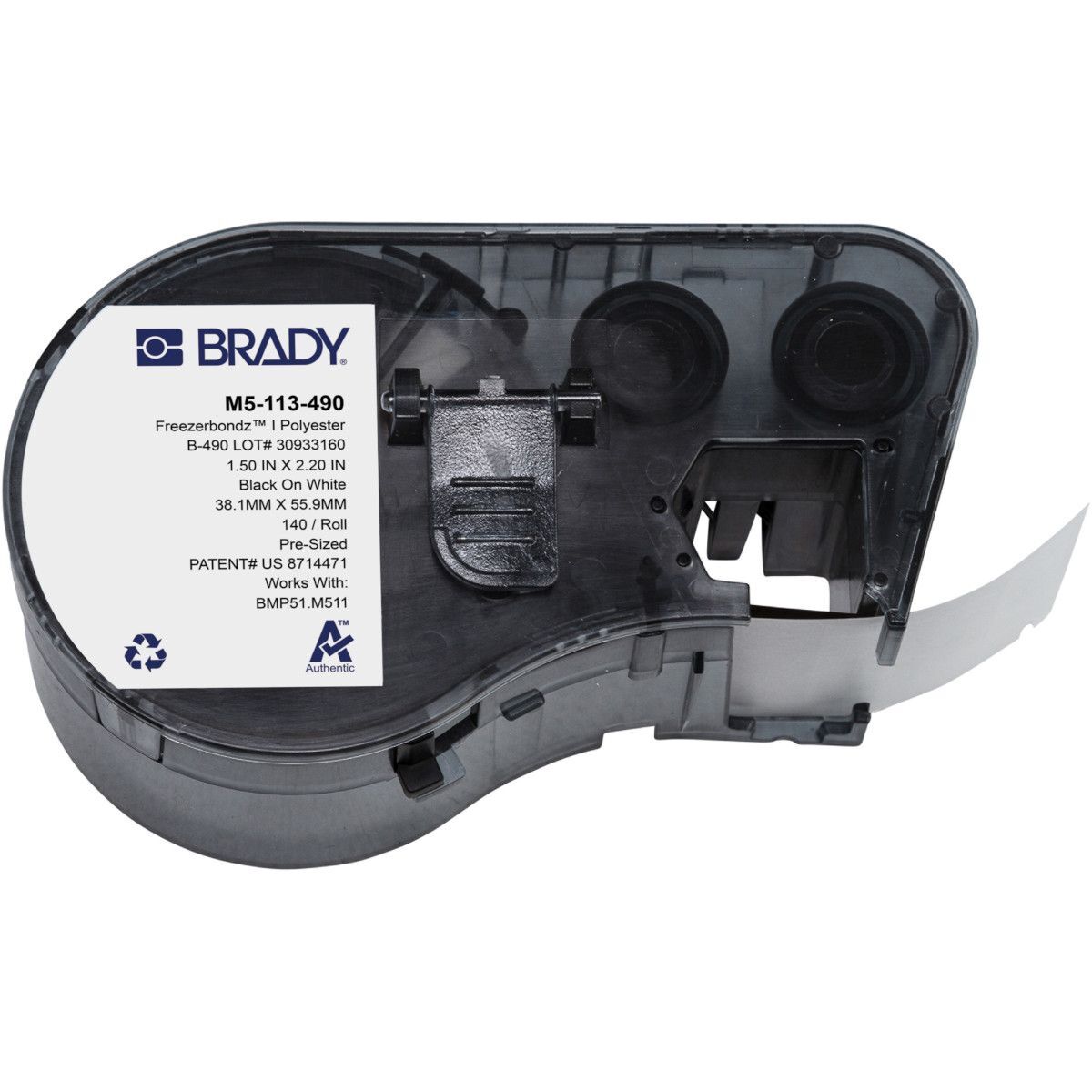 Brady FreezerBondz Cryogenic Matte Polyester Label - AIMS Industrial Supplies
