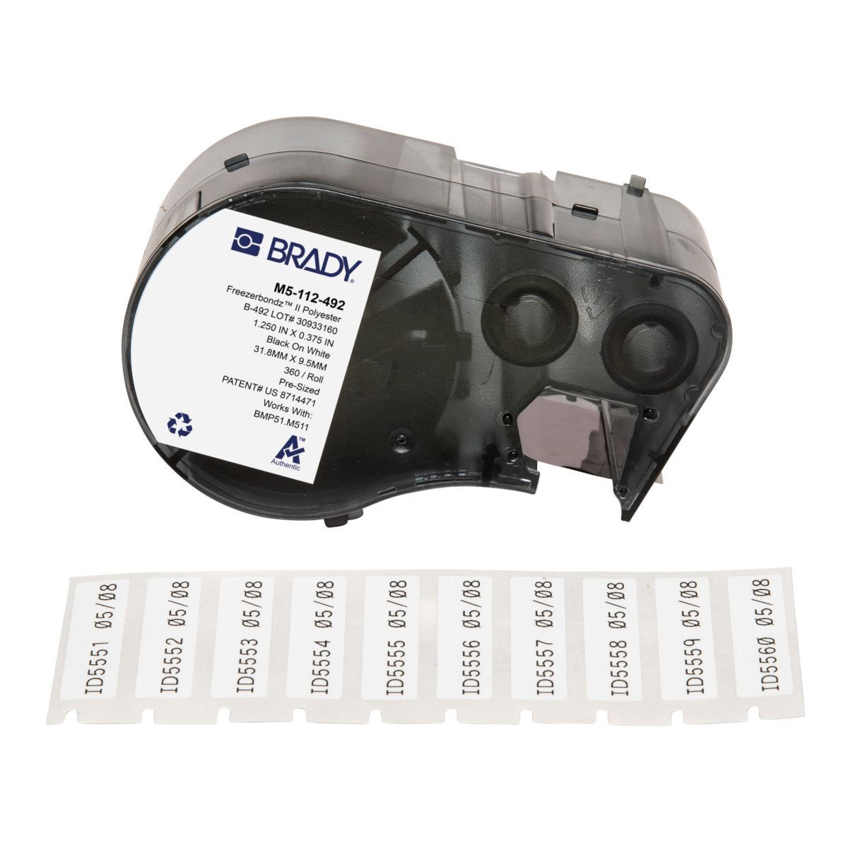 Brady FreezerBondz Ultra - Thin Cryogenic Polyester Label - AIMS Industrial Supplies