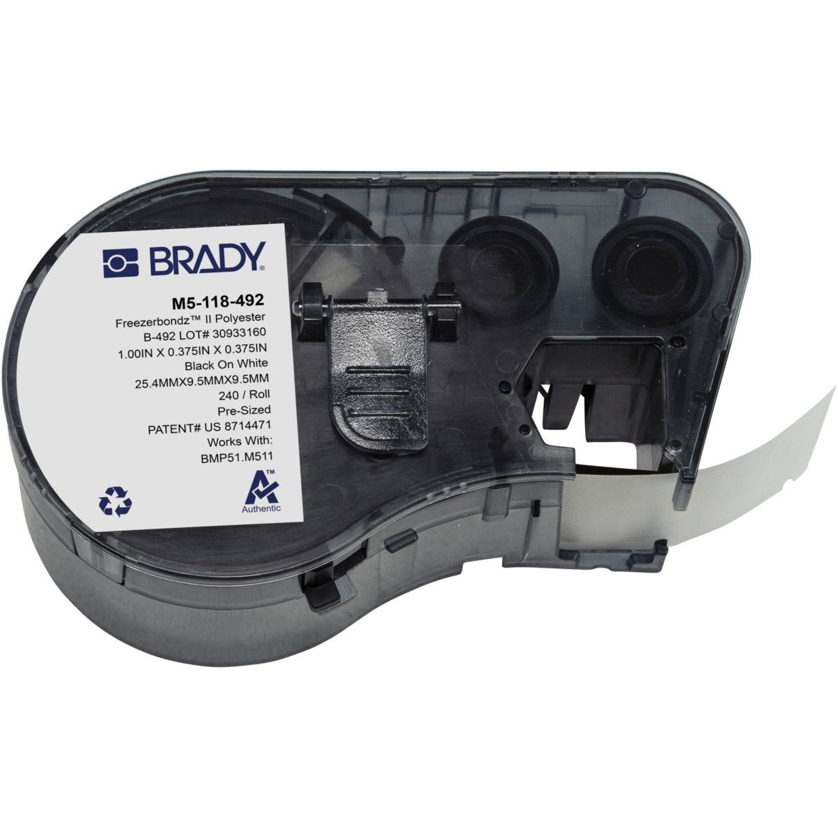 Brady FreezerBondz Ultra - Thin Cryogenic Polyester Label - AIMS Industrial Supplies