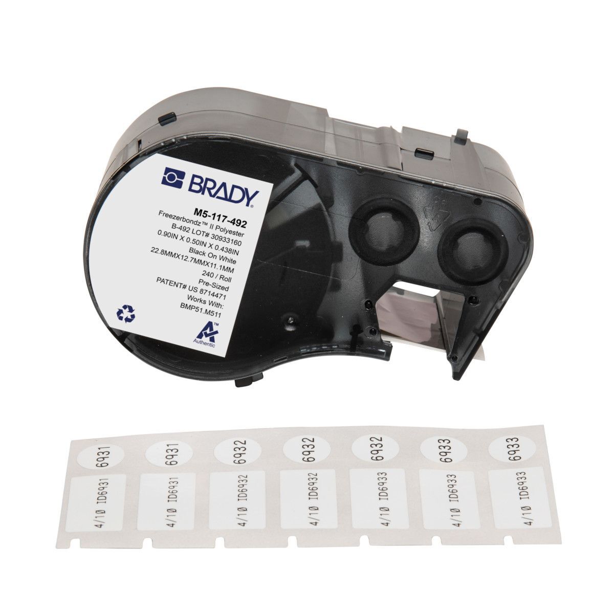 Brady FreezerBondz Ultra - Thin Cryogenic Polyester Label - AIMS Industrial Supplies