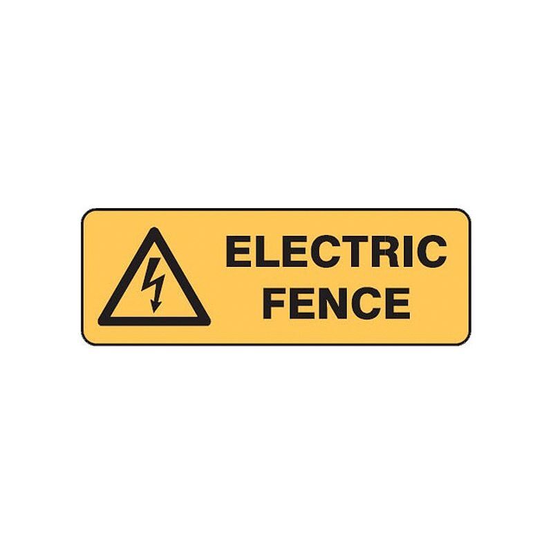 Brady Garden & Lawn Sign - Electric Fence 140 x 400mm Poly