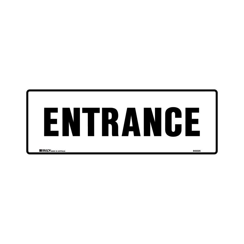 Brady Garden & Lawn Sign - Entrance 140 x 400mm Poly